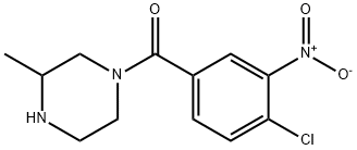 1-(4-chloro-3-nitrobenzoyl)-3-methylpiperazine Struktur