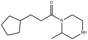 3-cyclopentyl-1-(2-methylpiperazin-1-yl)propan-1-one Struktur