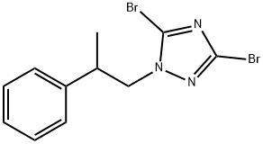 3,5-dibromo-1-(2-phenylpropyl)-1H-1,2,4-triazole Struktur