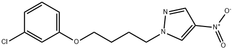 1-[4-(3-chlorophenoxy)butyl]-4-nitro-1H-pyrazole Struktur