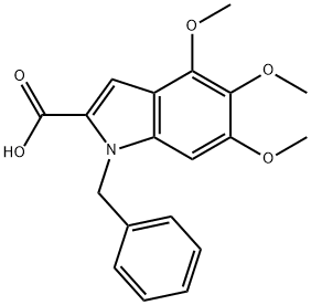 1-benzyl-4,5,6-trimethoxy-1H-indole-2-carboxylic acid Struktur