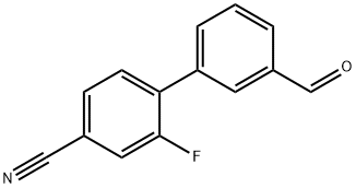 2-FLUORO-3-FORMYL-[1,1-BIPHENYL]-4-CARBONITRILE Struktur