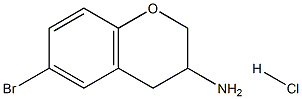 6-bromo-3,4-dihydro-2H-chromen-3-amine:hydrochloride Struktur