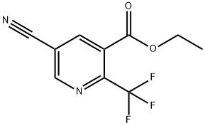 5-Cyano-2-trifluoromethyl-nicotinic acid ethyl ester Struktur