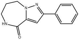 5,6,7,8-tetrahydro-2-phenylpyrazolo[1,5-a][1,4]diazepin-4-one Struktur