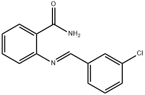 2-[(3-chlorobenzylidene)amino]benzamide Struktur