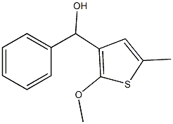 (2-METHOXY-5-METHYLTHIOPHEN-3-YL)(PHENYL)METHANOL Struktur