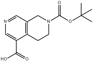 3,4-Dihydro-1H-[2,7]Naphthyridine-2,5-Dicarboxylicacid2-Tert-Butylester Struktur