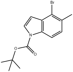 tert-Butyl 4-bromo-5-methyl-1H-indole-1-carboxylate Struktur