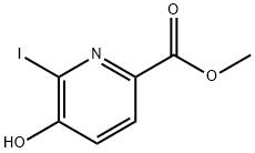 5-Hydroxy-6-iodo-pyridine-2-carboxylic acid methyl ester Struktur