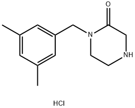 1-(3,5-dimethylbenzyl)-2-piperazinone hydrochloride Struktur