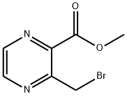 3-Bromomethyl-pyrazine-2-carboxylic acid methyl ester Struktur