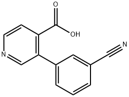 3-(3-cyanophenyl)isonicotinic acid Struktur