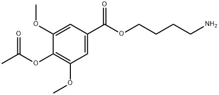 4'-aminobutyl-4-hydroxy-3,5-dimethoxybenzoate Struktur