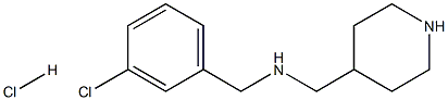 N-(3-CHLOROBENZYL)-1-(PIPERIDIN-4-YL)METHANAMINE HYDROCHLORIDE Struktur