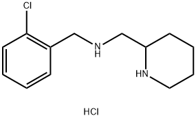 N-(2-CHLOROBENZYL)-1-(PIPERIDIN-2-YL)METHANAMINE HYDROCHLORIDE Struktur