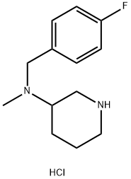 N-(4-FLUOROBENZYL)-N-METHYLPIPERIDIN-3-AMINE HYDROCHLORIDE Struktur