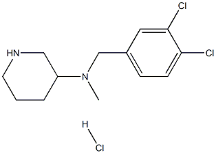 N-(3,4-DICHLOROBENZYL)-N-METHYLPIPERIDIN-3-AMINE HYDROCHLORIDE Struktur