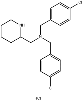 N,N-BIS(4-CHLOROBENZYL)-1-(PIPERIDIN-2-YL)METHANAMINE HYDROCHLORIDE Struktur