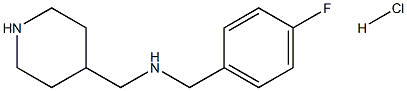 N-(4-FLUOROBENZYL)-1-(PIPERIDIN-4-YL)METHANAMINE HYDROCHLORIDE Struktur