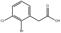 2-bromo-3-chlorophenylacetic acid Struktur