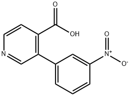 3-(3-nitrophenyl)isonicotinic acid Struktur