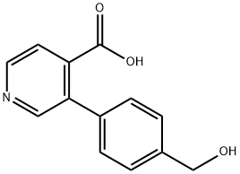 3-(4-(HYDROXYMETHYL)PHENYL)ISONICOTINIC ACID Struktur