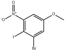 3-BROMO-2-IODO-5-METHOXYNITROBENZENE Struktur