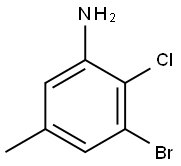 3-bromo-2-chloro-5-methylaniline Struktur