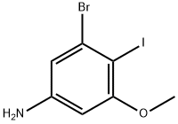 3-BROMO-4-IODO-5-METHOXYANILINE Struktur