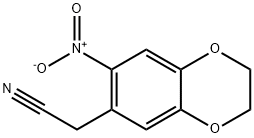 2-(7-nitro-2,3-dihydro-1,4-benzodioxin-6-yl)acetonitrile Struktur