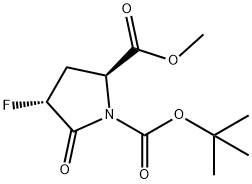 (2S,4R)-1-TERT-BUTYL 2-METHYL 4-FLUORO-5-OXOPYRROLIDINE-1,2-DICARBOXYLATE Struktur