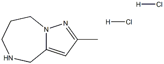 2-methyl-5,6,7,8-tetrahydro-4H-pyrazolo[1,5-a][1,4]diazepine dihydrochloride Struktur