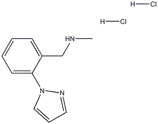 N-methyl-1-[2-(1H-pyrazol-1-yl)phenyl]methanamine dihydrochloride Struktur