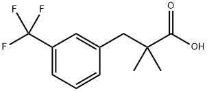 2,2-Dimethyl-3-[3-(trifluoromethyl)phenyl]propanoic acid Struktur