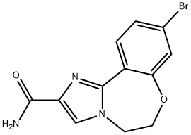 9-bromo-5,6-dihydrobenzo[f]imidazo[1,2-d][1,4]oxazepine-2-carboxamide Struktur