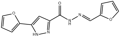 (E)-3-(furan-2-yl)-N-(furan-2-ylmethylene)-1H-pyrazole-5-carbohydrazide Struktur