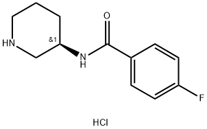 (R)-4-Fluoro-N-(piperidin-3-yl)benzamidehydrochloride Struktur