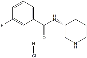 (R)-3-Fluoro-N-(piperidin-3-yl)benzamidehydrochloride Struktur