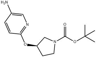 (R)-tert-Butyl 3-(5-aminopyridin-2-yloxy)pyrrolidine-1-carboxylate Struktur