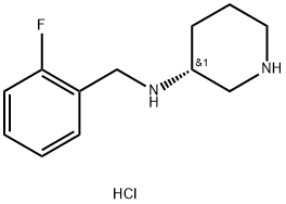 (R)-N-(2-Fluorobenzyl)piperidin-3-aminedihydrochloride Struktur