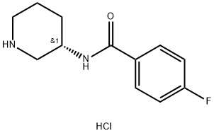 (S)-4-Fluoro-N-(piperidin-3-yl)benzamidehydrochloride Struktur