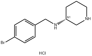 (R)-N-[(4-Bromophenyl)methyl]piperidin-3-amine dihydrochloride Struktur