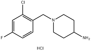 1-(2-Chloro-4-fluorobenzyl)piperidin-4-amine dihydrochloride Struktur