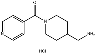 [4-(Aminomethyl)piperidin-1-yl](pyridin-4-yl)methanone dihydrochloride Struktur