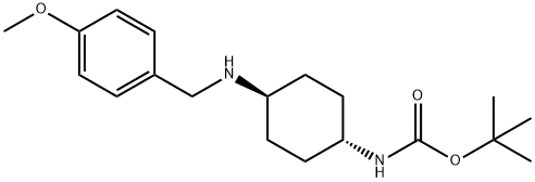 tert-Butyl (1R*,4R*)-4-(4-methoxybenzylamino)cyclohexylcarbamate Struktur