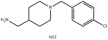 [1-(4-Chlorobenzyl)piperidin-4-yl]methanamine dihydrochloride Struktur