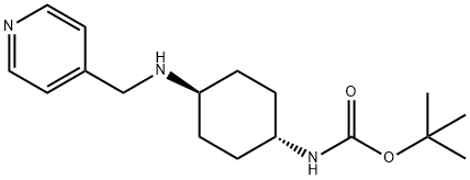 tert-Butyl (1R*,4R*)-4-[(pyridin-4-ylmethyl)amino]cyclohexylcarbamate Struktur