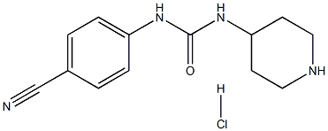 1-(4-Cyanophenyl)-3-piperidin-4-yl-ureahydrochloride Struktur