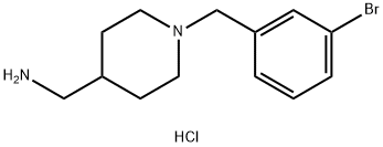 [1-(3-Bromobenzyl)piperidin-4-yl]methanamine dihydrochloride Struktur